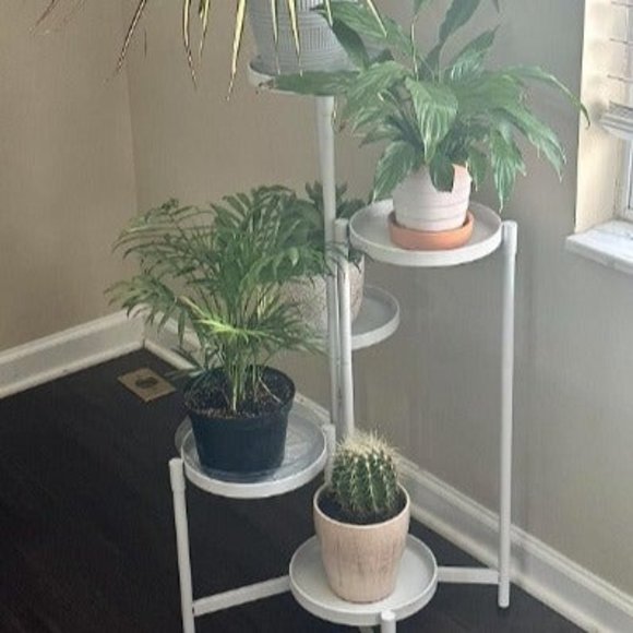 5 Tier Metal Plant Stand Shelf for Indoor Outdoor, Rustproof Corner  Stand - Picture 1 of 2
